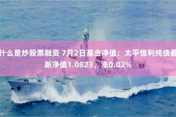 什么是炒股票融资 7月2日基金净值：太平恒利纯债最新净值1.0823，涨0.02%