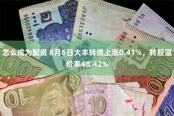 怎么成为配资 8月6日大丰转债上涨0.41%，转股溢价率48.42%