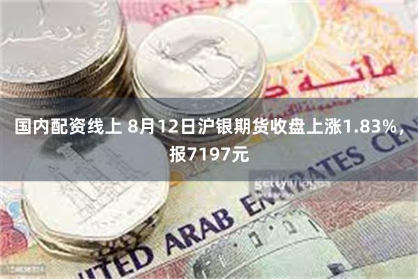 国内配资线上 8月12日沪银期货收盘上涨1.83%，报7197元