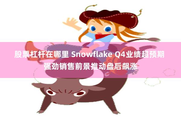 股票杠杆在哪里 Snowflake Q4业绩超预期 强劲销售前景推动盘后飙涨